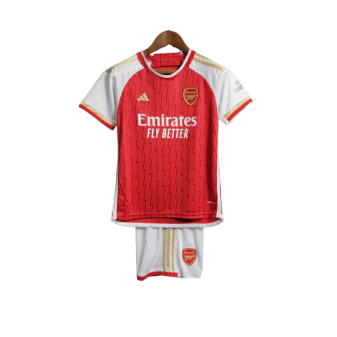Kit Infantil Arsenal Home I Adidas 23/24 - Vermelho