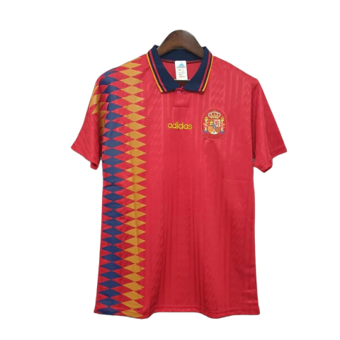 Camisa Retrô Seleção da Espanha Home I 1994 - Adidas Masculina - Vermelha