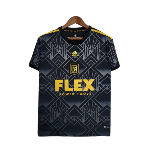 Camisa Los Angeles FC Home I 22/23 - Torcedor Adidas Masculina - Preta com detalhes em dourado