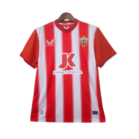 Camisa Almeria Home I 22/23 - Torcedor Castore Masculina - Vermelha com detalhes em branco