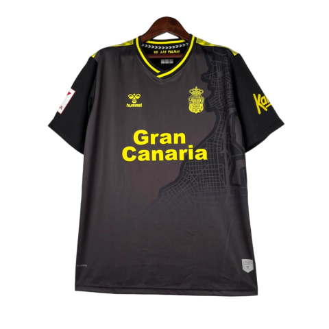Camisa Las Palmas Away II 23/24 - Torcedor Hummel Msculina - Preta com detalhes em amarelo