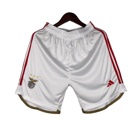 Shorts Benfica 23/24 - Masculino Adidas - Branco com detalhes em vermelho