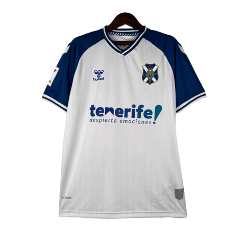 Camisa Tenerife Home I 23/24 - Torcedor Hummel Masculina - Branca com detalhes em azul