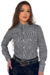 Camisa Feminina Xadrez Mosaico Manga Longa