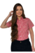Camisa Feminina Xadrez Mosaico Manga Curta