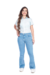Calça Feminina Flare Para Baixinhas Delavê Blue Star - loja online