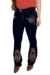 Calça Feminina Bordada Linha Palha