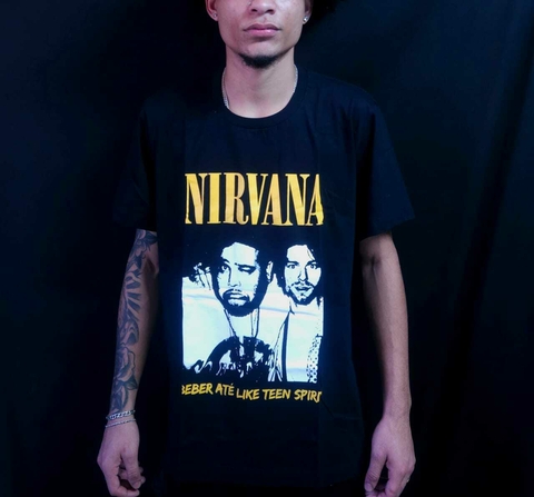 Camiseta Beber Até Like Teen Spirit