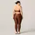 Legging Duo + Top Rafa Bicolor Compressão Chocolate e Champagne - comprar online