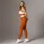 Legging Duo + Top Juliana Bicolor Jacquard Terracota e Off-White na internet