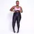 Legging Clássica + Top Luiza Bicolor Compressão Preto e Silver