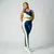 Legging Pulse + Top Meire Bicolor Compressão Night Blue e Pistache
