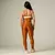 Legging Clássica + Top Ranny Bicolor Compressão Terracota e Amarelo Candy na internet