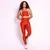 Legging Bolso + Top Eloá Bicolor Compressão Cobre e Off-White