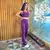 Legging Flare + Top Mariana Suplex Poliamida Ametista