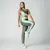 Legging Pulse + Top Meire Bicolor Compressão Verde Oliva e Verde Claro