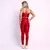 Legging Bolso + Top Eloá Bicolor Compressão Cereja e Off-White - comprar online