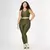 Legging Clássica + Top Clara Compressão Verde Militar