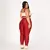 Legging Clássica + Top Juliana Bicolor Compressão Cereja e Off-White - comprar online