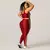 Legging Pulse + Top Meire Bicolor Compressão Cereja e Champagne - comprar online