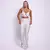 Legging Bolso + Top Luara Compressão Off-White