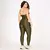 Legging Bolso + Top Clara Bicolor Compressão Verde Militar e Off-White - comprar online