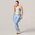 Legging Duo + Top Rafa Bicolor Compressão Azul Candy e Amarelo Candy