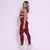 Legging Core + Top Juliana Bicolor Compressão Vinho e Rose Gold - comprar online