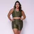 Short Bolso + Top Jéssica Compressão Verde Militar