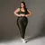 Legging Clássica + Top Nayara Bicolor Compressão Pinheiro e Areia