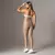 Legging Clássica + Top Kim Bicolor Compressão Areia e Off-White - comprar online