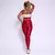 Legging Core + Top Juliana Bicolor Compressão Cereja e Off-White na internet