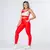 Legging Bolso + Top Alana Bicolor Compressão Rubi e Off-White