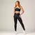 Legging Clássica + Top Julia Bicolor Compressão Preto e Pistache