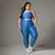 Legging Clássica + Top Cris Compressão Azul Cobalto­