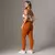 Legging Duo + Top Juliana Bicolor Jacquard Terracota e Off-White - comprar online