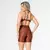 Short Bolso + Top Dani Compressão Chocolate - loja online