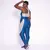 Legging Move + Top Kátia Bicolor Compressão Azul Cobalto e Off-White - comprar online