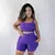 Short Bolso + Top Cris Compressão Violeta