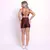 Short Recorte + Top Aline Compressão Chocolate - comprar online