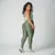 Legging Duo + Top Mayara Bicolor Compressão Verde Oliva e Verde Claro na internet
