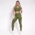 Legging Clássica + Top Liss Jacquard Ondinha Verde Militar