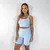 Short Bolso + Top Cíntia Compressão Azul Pastel