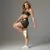 Short Joy + Top Zoe Bicolor Compressão Carbono e Areia - Moda Fitness Direto da Fábrica para Revenda, no Atacado