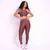 Legging Clássica + Top Americano Compressão Marrom Rosado