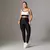 Legging Clássica + Top Kim Bicolor Compressão Preto e Off-White