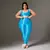 Legging Clássica + Top Nayara Bicolor Compressão Azul Céu e Azul Claro