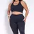 Legging Clássica + Top Jéssica Jacquard Boreal Preto - Moda Fitness Direto da Fábrica para Revenda, no Atacado