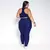 Legging Clássica + Top Tati Jacquard Ondinha Night Blue - comprar online