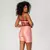 Short Duo + Top Tainá Bicolor Compressão Rosé e Cereja - comprar online